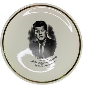 JFK 1963 com plate. Gold rim. Fair used co…